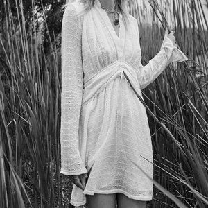 NWT Zara Limited Edition White Embroidered Eyelet Dress Sz M